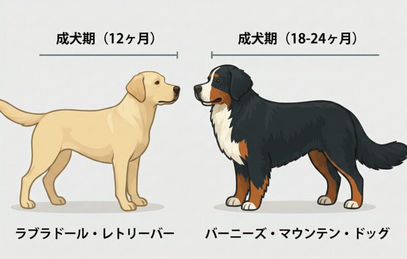 ラブラドール・レトリバーと超大型犬グレート・デーンの成犬の比較