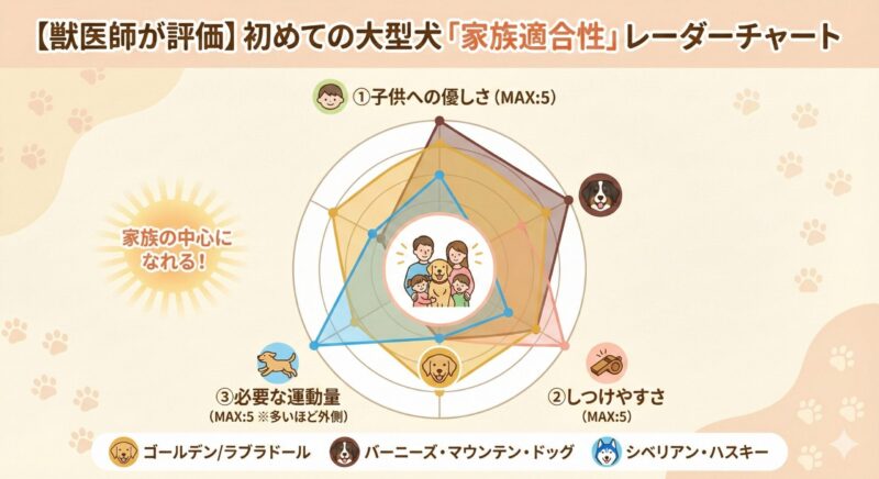 ゴールデンレトリバーと子供