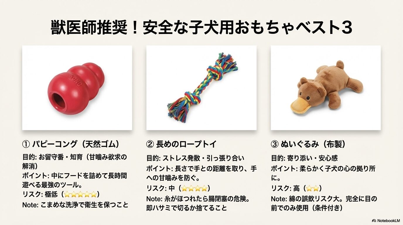 目的別！獣医師＆トレーナー推奨の「本当に安全な」子犬のおもちゃおすすめ3選