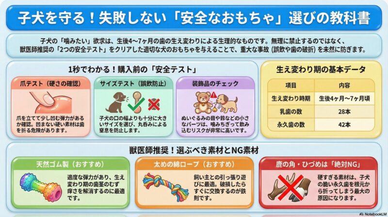 子犬の安全なおもちゃ選び