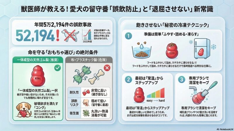 愛犬の留守番：誤飲と退屈の対策